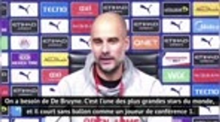 15e j. - Guardiola : "De Bruyne est un joueur exceptionnel, il est important pour nous"