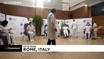 شاهد: أول عمليات تلقيح ضد كوفيد-19 في روما وبراغ