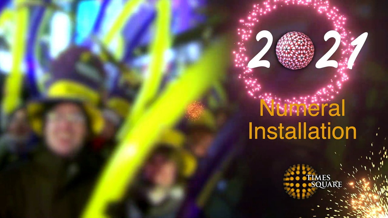 Times Square New Year's Eve "2021" Numeral Installation atop 1 Times Square