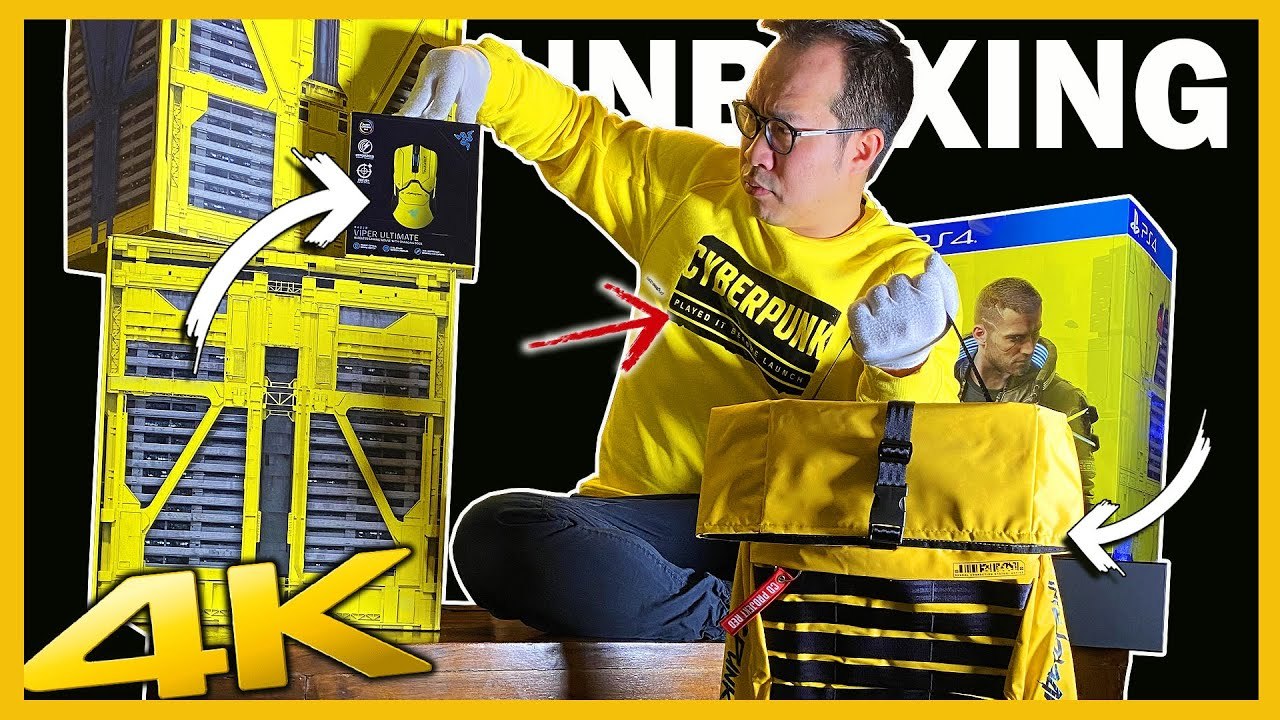 Cyberpunk 2077 MEGA UNBOXING 4K : COLLECTOR EDITION, SOURIS RAZER & PRESS KIT ! 