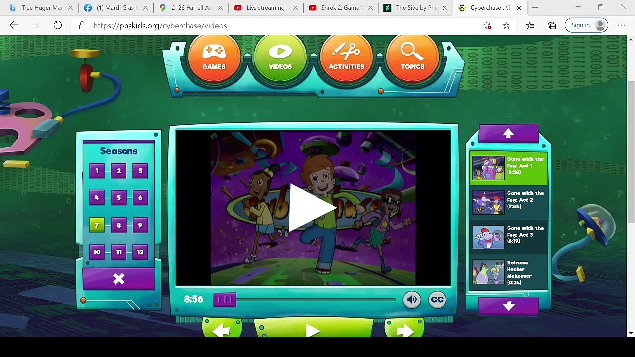 Cyberchase 701 Gone with the Fog