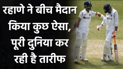 Ind vs Aus: Ajinkya Rahane's gesture for Jadeja after getting run-out wins hearts | Oneindia Sports