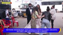 Riteish Deshmukh and Genelia D'souza look amazing as they are Spotted for a Shoot