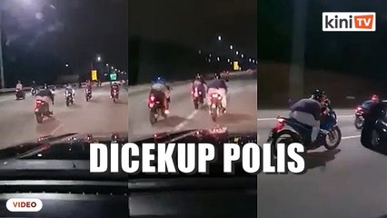 Buat aksi berbahaya, sekumpulan penunggang motosikal dicekup polis