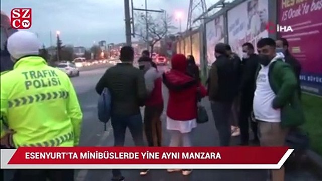 Esenyurt’ta minibüste yine aynı manzara