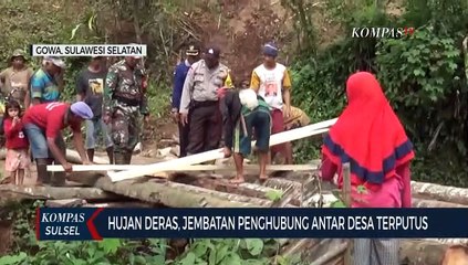 Hujan Deras, Jembatan Penghubung Antar Desa Terputus
