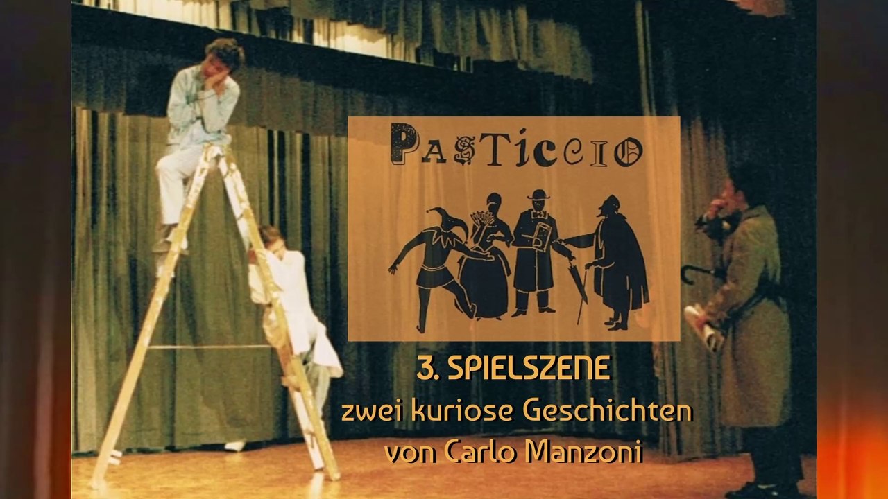 PASTICCIO 3. Spielszene Manzoni