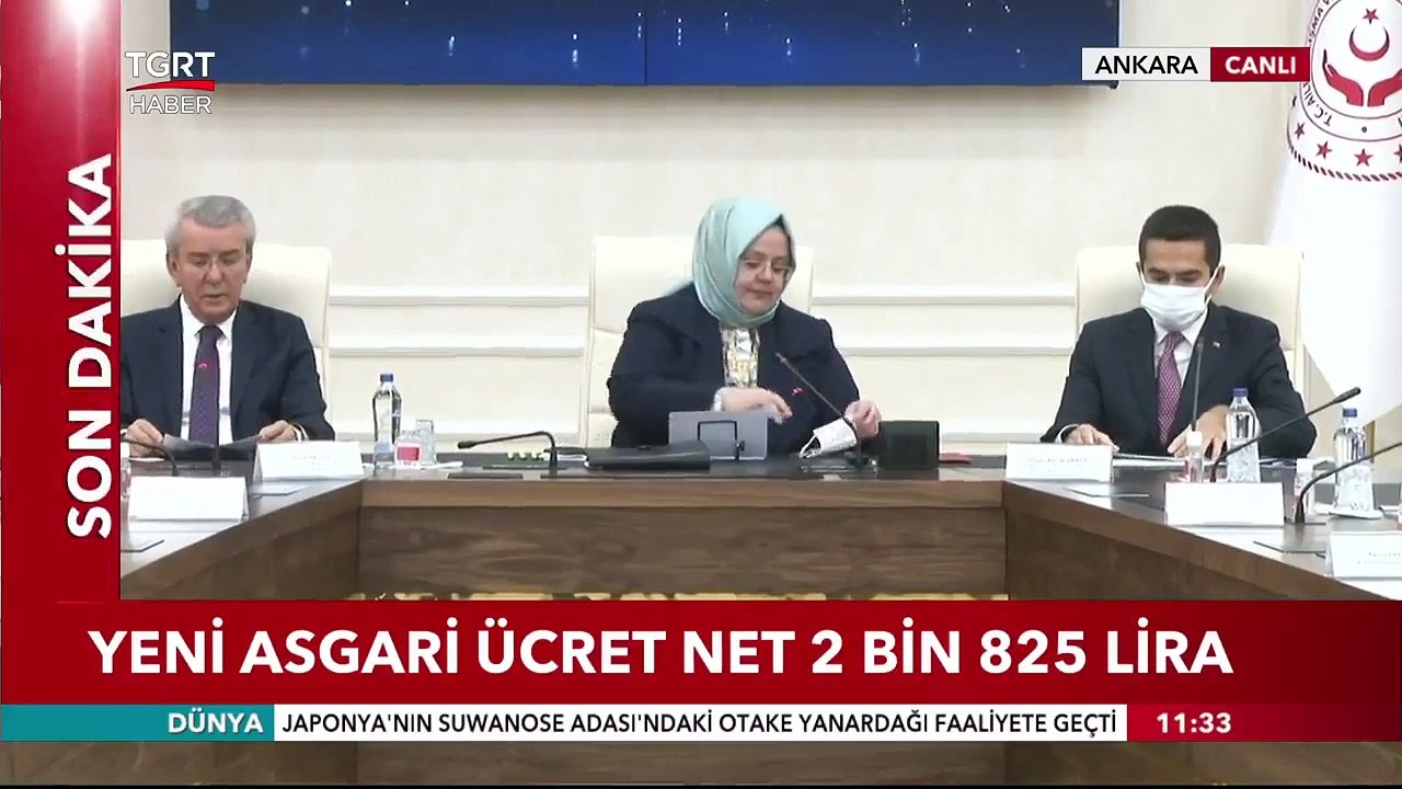 Asgari Ücret Açıklandı, 2021 Yılı Net Asgari Ücret 2 Bin 825 Lira 90 Kuruş Olarak Belirlendi
