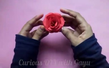 How to Make a Realistic Paper Rose- Paper Rose- DIY/ Curious DIY with Gayu
