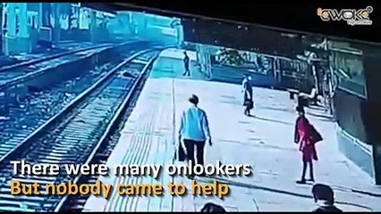 Woman constable saves senseless man from train run over