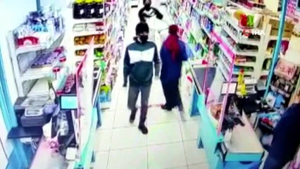 Markette 7 bin TL’lik soygun anı kamerada