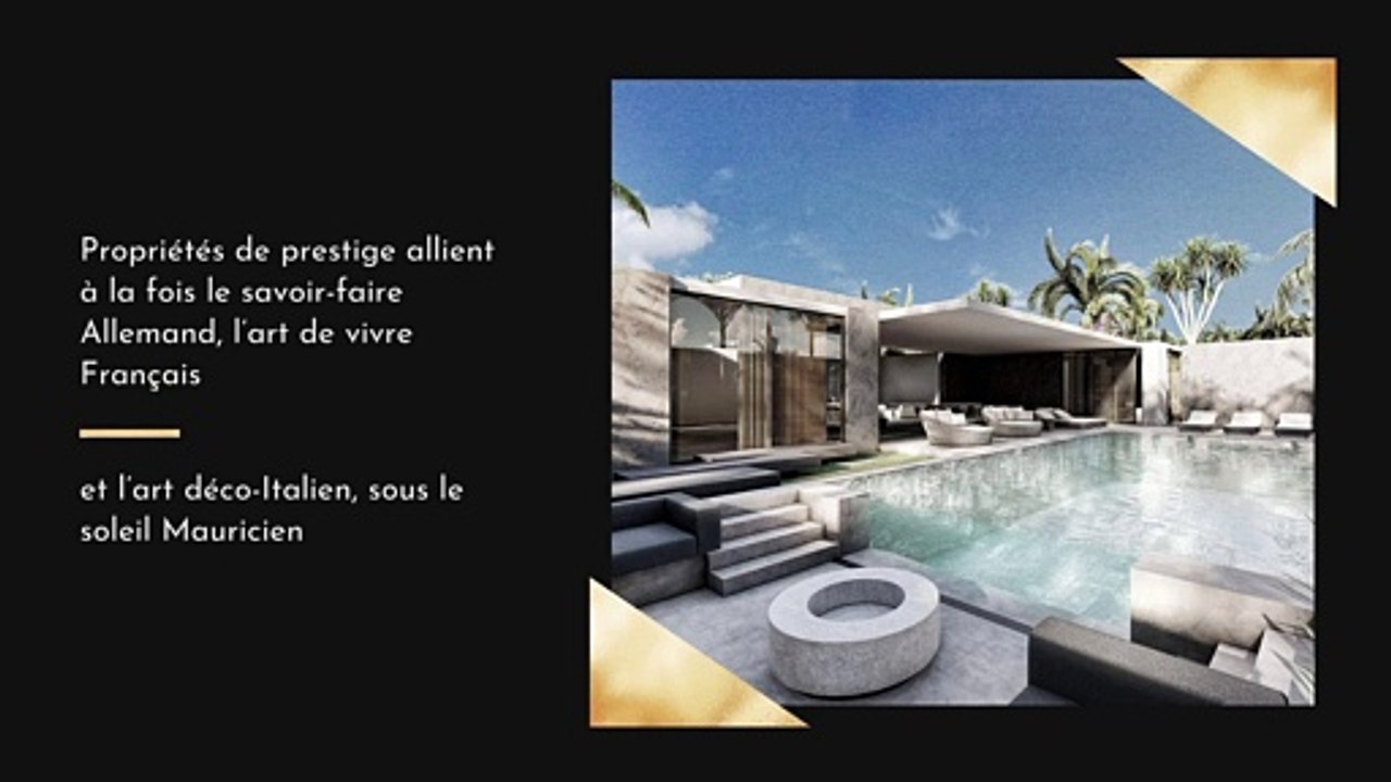 VILLAS AVEC PRESTATIONS HAUT DE GAMME AU COEUR DU VILLAGE BALNÉAIRE DE GRAND BAIE