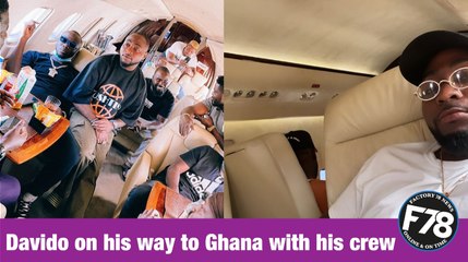 F78NEWS: Davido on his way to Ghana with his crew on Private Jet December 2020.