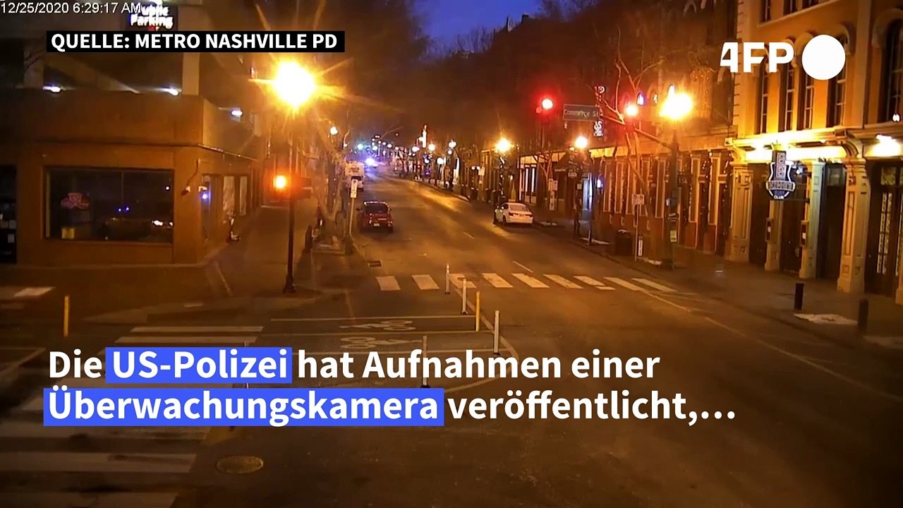 Explosion in nashville: bilder von Überwachungskamera