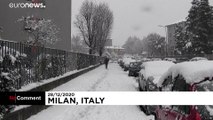 Fennakadások Milán közlekedésében a heves havazás miatt