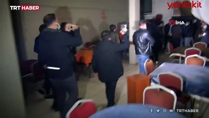 Baskın yapan polisi güldüren olay: Oğlum sen ne yapıyorsun orada?