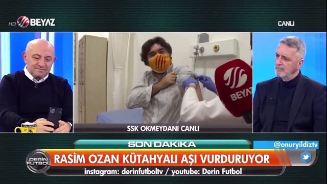 Rasim Ozan Kütahyalı canlı yayında aşı oldu