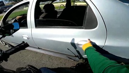 Kind Motorcyclist Makes Sure To Help Out Whenever Possible