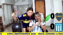 BOCA 2 vs RACING 0 - Reaccion hincha de BOCA - COPA LIBERTADORES 2020 - CUARTOS DE FINAL (VUELTA)