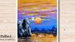 Easy way to draw beautiful evening landscape painting __ Pallavi Drawing Academy