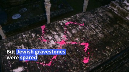Dozens of French graves defaced with swastikas