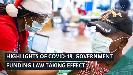 Highlights of COVID-19, government funding law taking effect, and other top stories in politics from December 29, 2020.