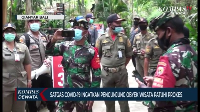 SATGAS Covid 19 Gianyar Pantau Obyek Wisata