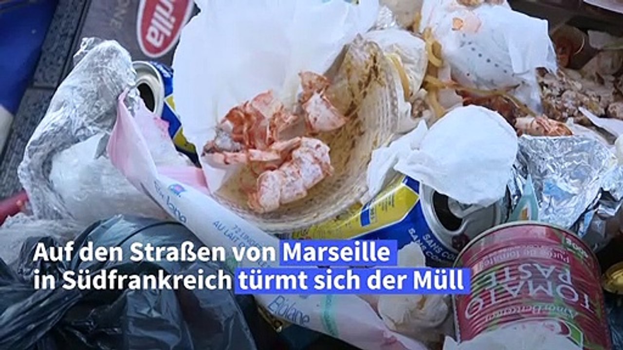 Müll türmt sich auf den Straßen von Marseille - wegen Streiks