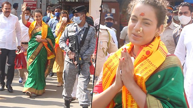 Kangana Ranaut Visits Siddhivinayak Temple In Mumbai In Maharashtrian Attire