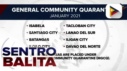 Metro Manila, mananatili sa GCQ hanggang sa katapusan ng Enero 2021