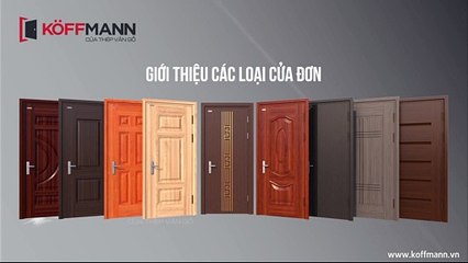 1001+ mẫu cửa 1 cánh đẹp nhất - Cửa thép vân gỗ Koffmann