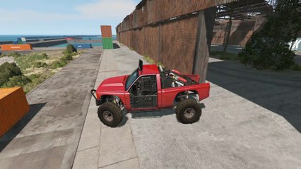 Racing car | Maneuver between shipping containers