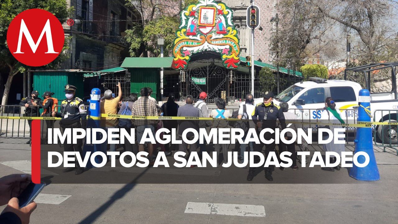 Policía disemina a feligreses de San Judas Tadeo en CdMx