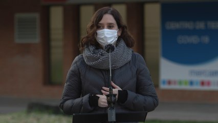 Ayuso reivindica su trabajo por la "seguridad" desde Mercamadrid