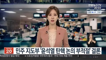 민주 지도부 '윤석열 탄핵 논의 부적절' 결론
