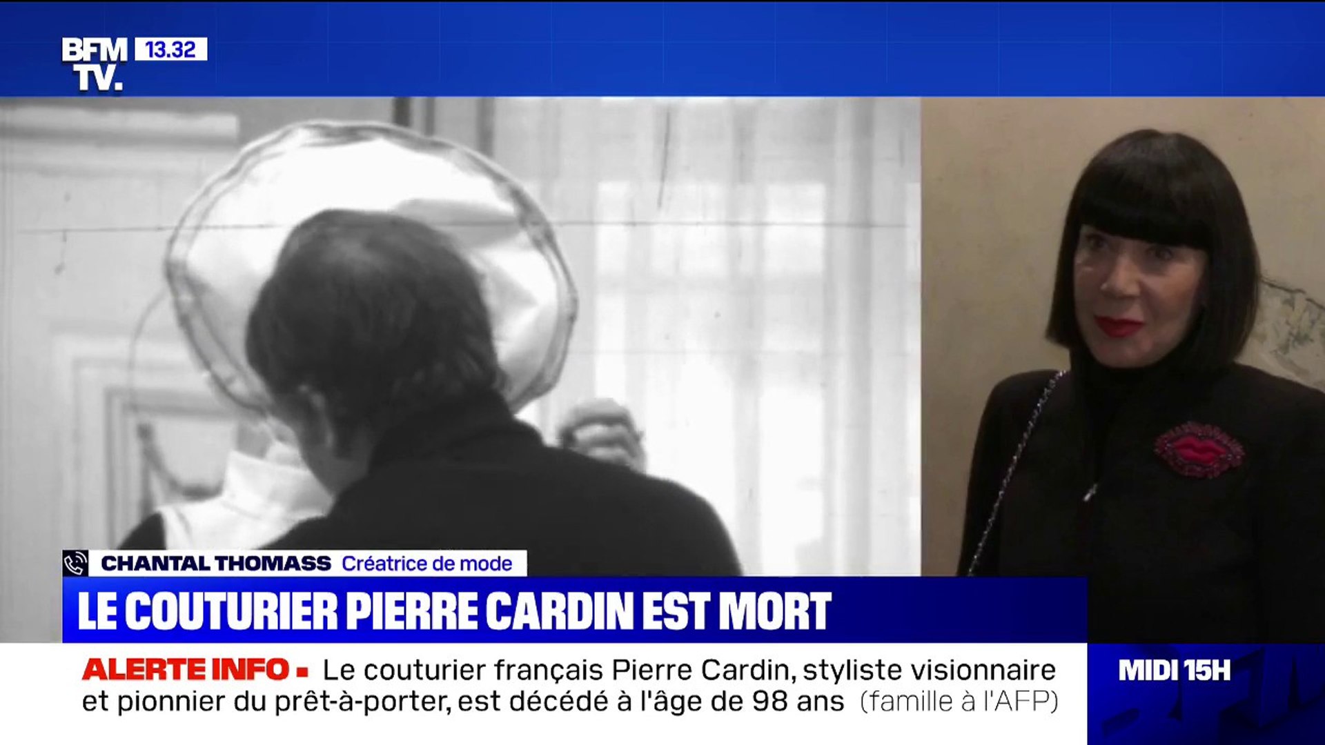L'hommage de Chantal Thomass à Pierre Cardin: "C'était un des derniers  grands de la haute couture" - Vidéo Dailymotion