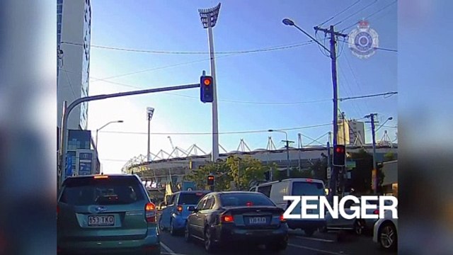 Reckless Driver Smashes Into Cars on Busy Brisbane Street (RealPress)