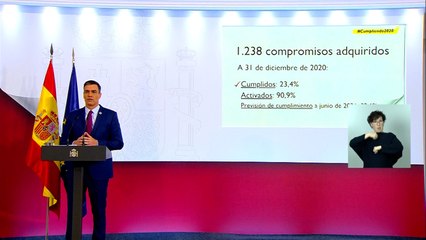 Sánchez rinde cuentas sobre su Gobierno y en clave de actualidad