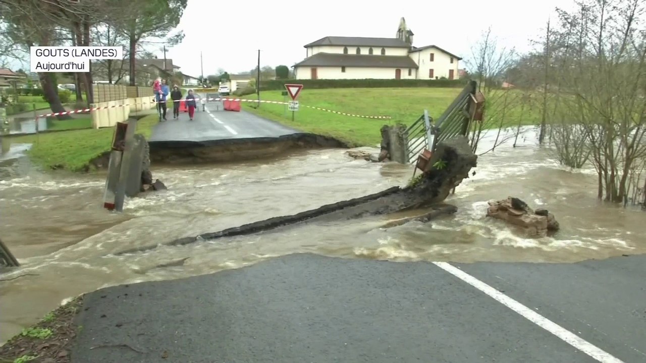Les Landes touchées par d'importantes crues, plus d'une trentaine de routes coupées