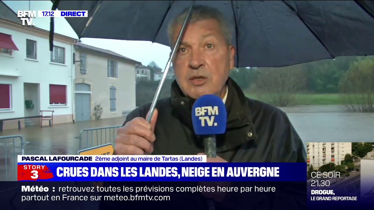 Landes: à Tartas, le pic des crues "à 3,40m" attendu "d'ici deux jours"