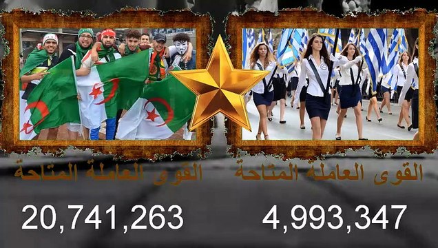 مقارنة القوى العسكرية بين الجيش الجزائري و الجيش اليوناني مقارنة القوى بين الجزائر و اليونان 2021