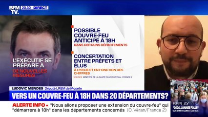 Couvre-feu envisagé 18h dans certains départements: pour Ludovic Mendes (LaREM), c'est "une annonce qui paraît cohérente avec la situation"