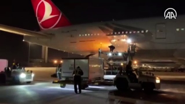 Çin'den gelecek koronavirüs aşılarını taşıyan uçaktan ilk görüntü