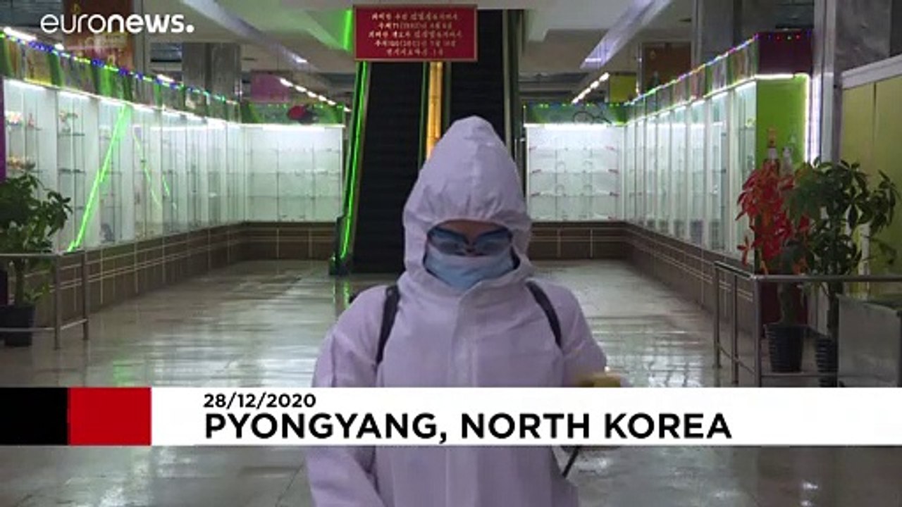 Desinfektion von Supermärkten in Nordkorea