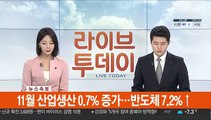 [속보] 11월 산업생산 0.7% 증가…반도체 7.2% ↑