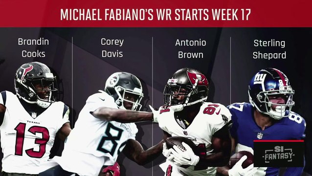Brandin Cooks and Corey Davis Headline Michael Fabiano’s List of Wide Receivers to Start in Week 17