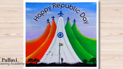 Republic Day special painting for beginners __ 26 January Drawing __ Pallavi Drawing Academy __