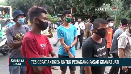 Tes Cepat Antigen Untuk Pedagang Pasar Kramat Jati