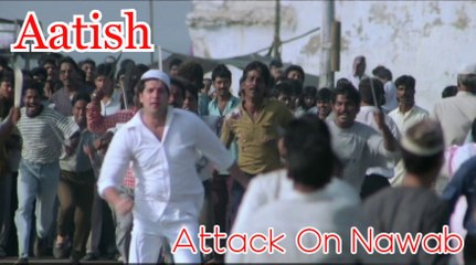 Attack On Nawab| Aatish (1994) | Sanjay Dutt | Aditya Pancholi | Gulshan Grover | Bollywood Movie Scene