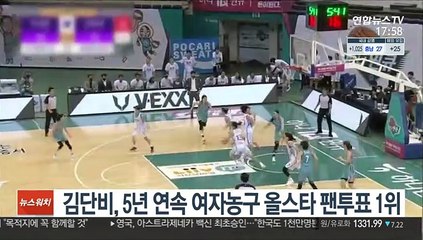 김단비, 5년 연속 여자농구 올스타 팬투표 1위